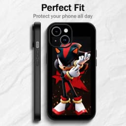 Cartoon Hedgehog S-Sonices Phone Case For IPhone12 13 14 15 16 17Pro Max Plus Classic Black Soft Shell