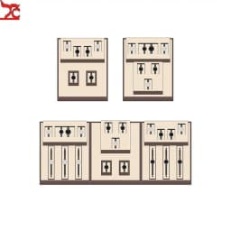 Champagne Leather Watch Display Stand Jewelry Counter Window Showcase Watch Chain Display Props Set for Jewelry Exhibition