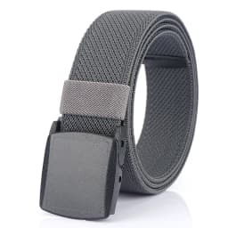 95cm-120cm Metal-free Elastic Belts for Men Women Hard Plastic Buckle Stretch Belt Male Trouser Girdles Waistband Black