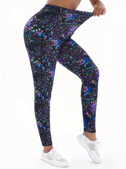 Printed Geometric Casual Tight Fitting Women's Tight Pants For Healthy Height Suitable For Stretching Running Sports Exercise