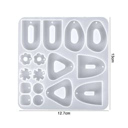 Earring Pendant Silicone Mold Epoxy Resin Mixed Style Jewelry Making Casting Molds DIY Charms Pendant Mould Creative Craft DIY