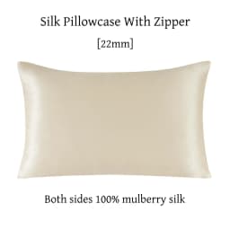 22 Momme Silk Zipper Pillowcase 1pc 100% Nature Mulberry Silk Muticolor Pillow Case For Healthy Standard Queen King