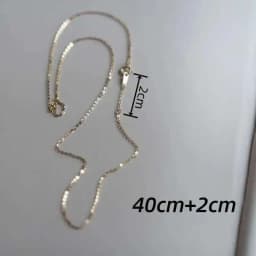 GOLDtutu14K Solid Gold Necklace, 1.1mm Minimal Simple Style Chain, Fine Jewelry, Real Au585 for Women, Girl, 2025, ok1001