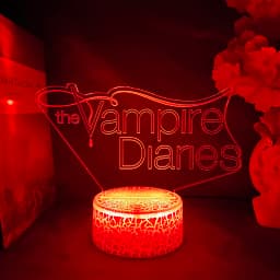 Laser Cut Engraved 3D Illusion Acrylic Lamp Popular TV Series Backlight 7 Color Changeable Christmas Gift Vampire Diaries