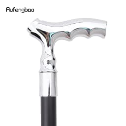 White T Wave Shape Walking Cane Fashion Decorative Walking Stick Gentleman Elegant Cosplay Cane Knob Crosier 93cm