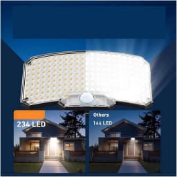 New 234LED Solar Outdoor Lights Solar Powered Security Light Motion Sensor 234LED Wall Light IP65 Waterproof Garden