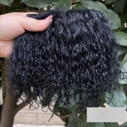 Trendy Mongolia Fur Sheepskin Wool Extensions Curly Texture Hair Row Curly Hair Extensions Durable Doll Hair Hair Wefts