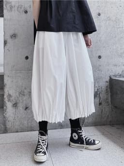 [EAM] High Elastic Waist Black Brief Pleated Wide Leg Pants New Loose Fit Trousers Women Fashion Tide Spring Autumn 2026 1DF1103