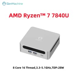 GenMachine Mini PC USB4 2.5G LAN Ryzen 7 7840U Windows 11 DDR5 24G 6400Mhz WIFI6 Mini Pc Gaming Computer Diy Gaming Computer