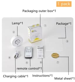 Multi Mode RGB COB LED Cabinet Light Dimmable 12 Color Remote Control USB Rechargeable Light Night for Kitchen Wardrobe Bedroom