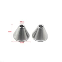2PCS Silicone Molded Beads Aluminum Copper Jewelry Making Wax Injection Nozzle