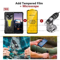 Ulefone Armor 34 Pro+ Projector Rugged Phone 16GB+512GB Night Vision 6.95'' Android 15 Dimensity 7300 25500mAh 5G Smartphone