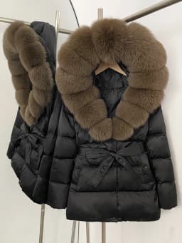 OFTBUY Winter 90% Duck Down Jacket Women Luxury Large Natural Silver Fox Fur Hooded Thick Warm Female Parkas Waterproof