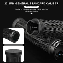 1Pair MTB Grips TPR Rubber Ergonomic Comfortable Mountain Bike Handlebar Grips Anti-Skid Shock-Absorbing Bicycle Handlebar Cover