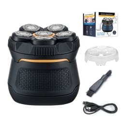 Upgraded Head Shaver for Bald Men, Cordless Electric Razor, 6 Dual Track Rotary Blades, Waterproof Wet/Dry, Men's Rotary Shaver