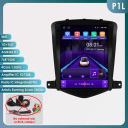 9.7'inch 2Din Carplay Android 13 Car Radio For Chevrolet Cruze J300 2008-2012 Multimedia Navi GPS Head Unit Stereo BT 4G Player