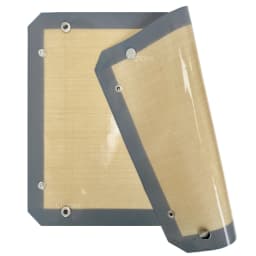 1PC Silicone Fiber Baking Mat with Buckle, Reusable Corners Snap Together to Form Leakproof & Non Stick Baking Tray, Oven Liner