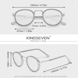 KINGSEVEN Vintage Sunglasses Driving Outdoor Round Frame Men Women Protective Glasses Trendy Classical Polarized UV400 Eyewear