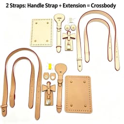 DIY Crochet Bag Making Kit Bag Base Bottom with Handle Extension Shoulder Straps Hardware Accessories for Knitting Tote Handbag