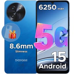 DOOGEE Note 59 5G Smartphone 32GB 128GB 6250mAh Large Battery 6.75" 120Hz UNISOC T8200 Octa Core Android 15 Widevine L1 NFC