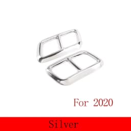 For Land Rover Range Rover Sport 2018-20 Stainless Steel Black/Silver Car Exhaust Pipe Tail Throat Cover Decoration Accessories