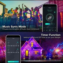 LED Fairy Light String Led Wire String Light Bluetooth APP Remote Control PVC Wire Dream Color Light Garden Party Wedding Decor