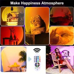 Sunset Projection Light Remote Control 16 Color Atmosphere Night Light for Bedroom Decoration Background Wall Photography Props