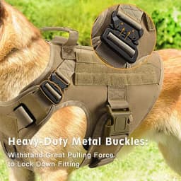 Tactical Dog Harness, Adjustable No-Pull Handle Service Vest Heavy Duty Pet Large Breed, Dog Vest for Training Hunting Walking
