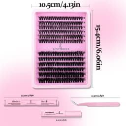 DIY Clusters Lashes 40D60D Eyelash Extension Dovetail Segmented Lashes Individual Eyelashes With Lash Glue Remover