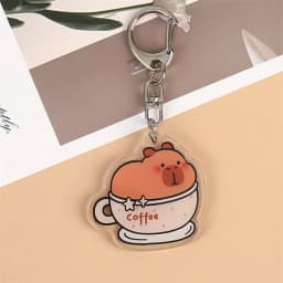 Cute Capybara Keychain Cartoon Water Dolphin Key Chain Acrylic Pendant DIY Small Charm