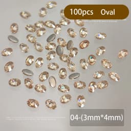 100pcs White/Pink/champagne Gold Mini Rhinestones Zircon Flash Inverted Flat Bottom Luxury Nail Accessories Water Drop/Heart Gem