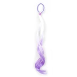 14 Inch Lightweight Colored Hair Extensions Colored Hair Extensions Synthetic for Kids Curly Ponytail Extension with Elastic Tie