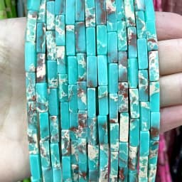 4*13MM Natural Stone Square Aventurine Tiger Eye Agates Crystal Jades Spacer Beads For Jewelry Making DIY Bracelet Accessories