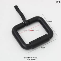 10-30-100pcs dark black dark black turnbuckle zinc alloy square pin buckle bags/belt bag belt strap metal pin buckl DIY adjuster