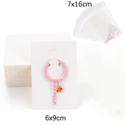 50pcs Keychain Display Cards with Self-Sealing Bags Keychain Card Hold Cardboard for Keyring Jewelry Display Packaging Wholesale