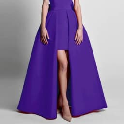 Modern Black Satin Detachable Wedding Train Purple Removable Bridal Overskirt Pink Formal Party Skirt Customized