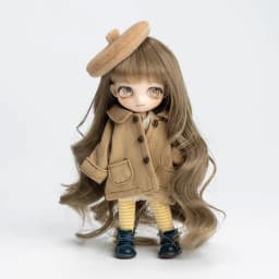 Ob11 Wig Soft Cute Curly Bangs Wavy Hair Long Straight Hair Short Hair Multi-Color for 1/12 Bjd, Gsc ,Ymy Head Doll Accessories