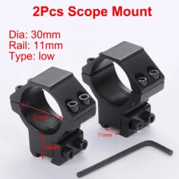 2Pcs Hunting Riflescope Mounts for Dia 25.4mm 30mm Pipe Scopes 11mm Dovetail 20mm Picatinny Rail Mounted Tactical Sights Mounts