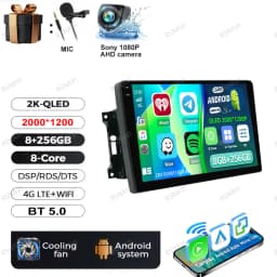 Android 15 Car Radio For Jeep Wrangler 3 JK 2007 - 2018 Head Unit Wireless Carplay Auto GPS QLED DVD Multimedia Navigation BT