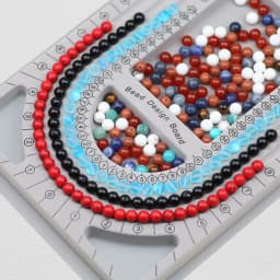 Flocked Bead Board Bracelet Necklace Beading Organizer Tray Design Measuring Tool for DIY Jewelry Making Craft Accessories