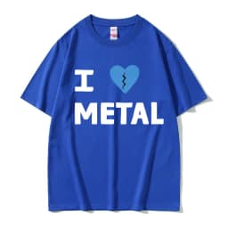 Singer Elliott Smith I Love Metal Same Style T-shirts Men's Cotton T-Shirt Male Vintage Tees Men Women Casual Oversized Tshirt