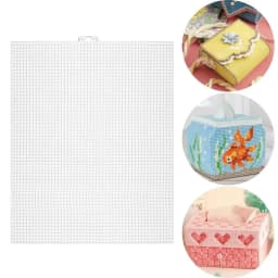 DIY Handmade Plastic Canvas Sheet Plastic Mesh Canvas Sheets Eye Mesh for Embroidery Acrylic Yarn Crafting Crochet Projects