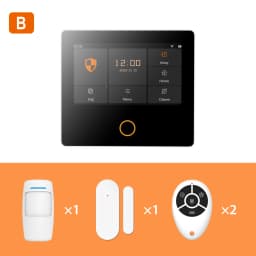 Staniot WiFi SecPanel 5 Wireless Home Alarm System Tuya Smart 4.3" Touch Screen Security Kit Built-in Siren APP Remote Control