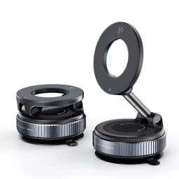 Vacuum Suction Magnetic Car Phone Holder 360° Rotatable Foldable Adjustable Arm Dashboard Navigation Mount for All Smartphones