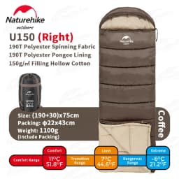 Naturehike Sleeping Bag Hollow Cotton Ultralight Winter for Adult Outdoor Camping Thicken Warm Waterproof Envelope Sleeping Bag