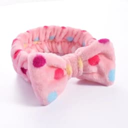 Stripe Polka Dots Leopard Coral Fleece Soft Headband Cross Top Knot Hairband Women Girls Wash Face Spa Headwear Hair Accessories