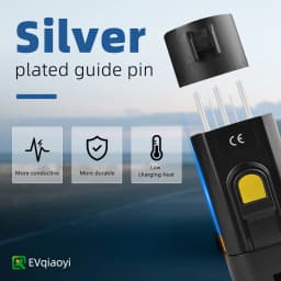EVqiaoyi Type1 to Type2 EV Adapter 32A 7KW from SAE J1772 Pile to Type2 EV Charging Converter for EU Standard Cars