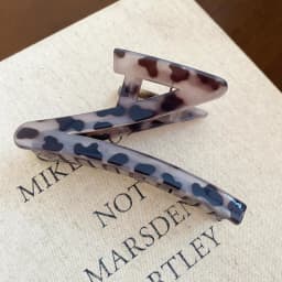 Leopard Print Large Square Hollowed Acrylic Crab Hair Clip Back Head Updo Temperament Simple Shark Clip New Vintage Accessories