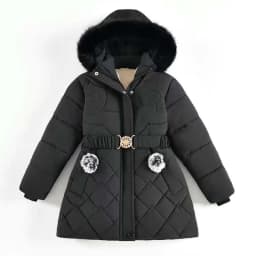 Autumn Winter Girls Jacket Keep Warm Hooded Windproof Outerwear Birthday Christmas Girls Coat 4 5 6 7 8 9 10 Years Kids Clothes