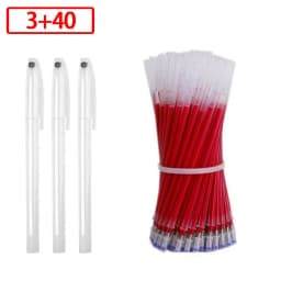 4-40Pcs High Temperature Disappearing Fabric Marker Pen Erasable Refill Pens For Patchwork Fabric PU Leather Mark Sewing Tools